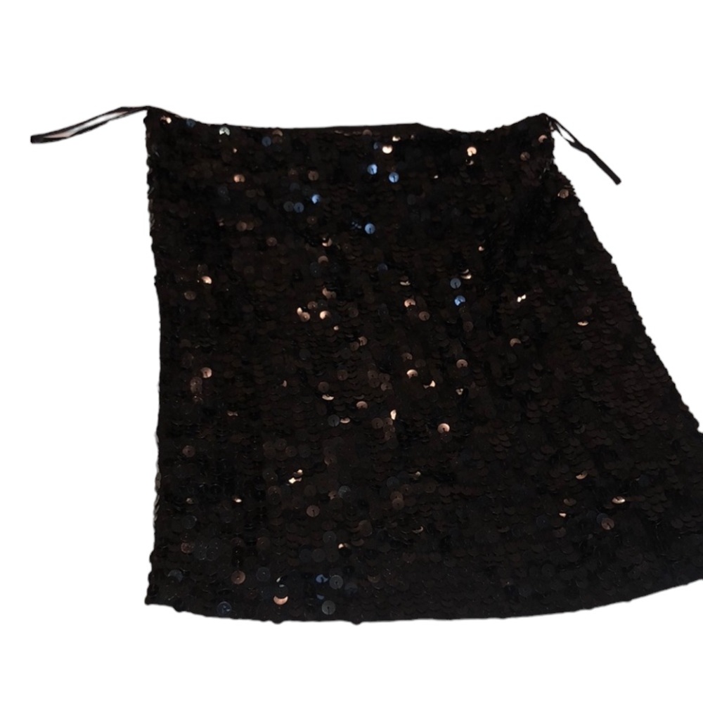 Kaisley black sleeveless sequin  tube top with shelf bra size Large with stretch